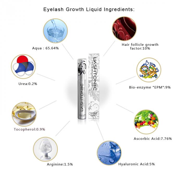 Lashtonic Eyelash Elongation Serum Wzrost brwi Wpływ 4, 8 ml Długotrwały efekt szybkiego wzrostu 4