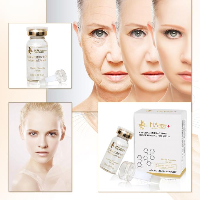 Szybkie dostarczanie nawilżające skórę Bio peptydy Serum owiec Placenta Serum zmniejszające zmarszczki 0