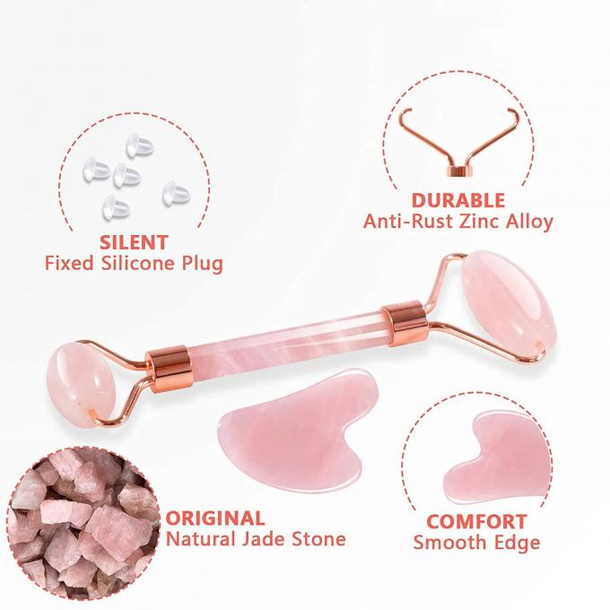 Niestandardowy Jade Roller Gua Sha Set Narzędzia kosmetyczne dla męskiej pielęgnacji skóry 0