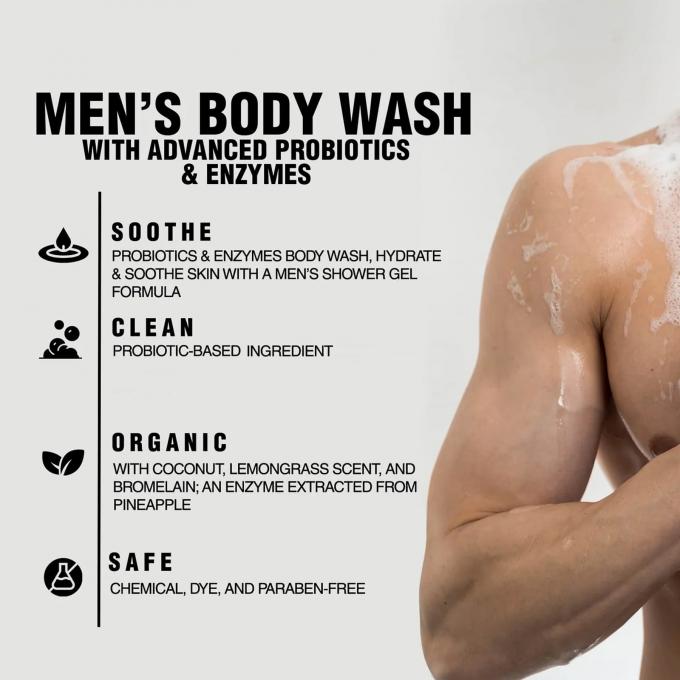 Wspierać Private Label Ananas Enzyme Body Wash Gel prysznicowy Odświeżać i ożywić 1
