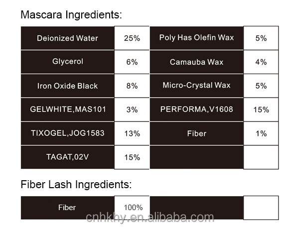 Polash Mascara Fibre rzęs Extender półprzepustowy wodoodporny zestaw do przedłużania czarnych rzęs 1